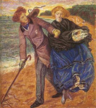 Dante Gabriel Rossetti : Writing on the Sand